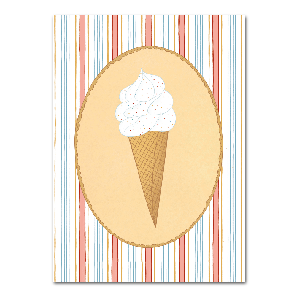 Softijsje en vrolijke strepen | Ansichtkaart