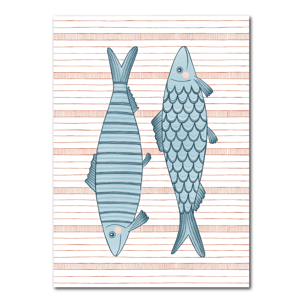 Hippe haringen | Ansichtkaart