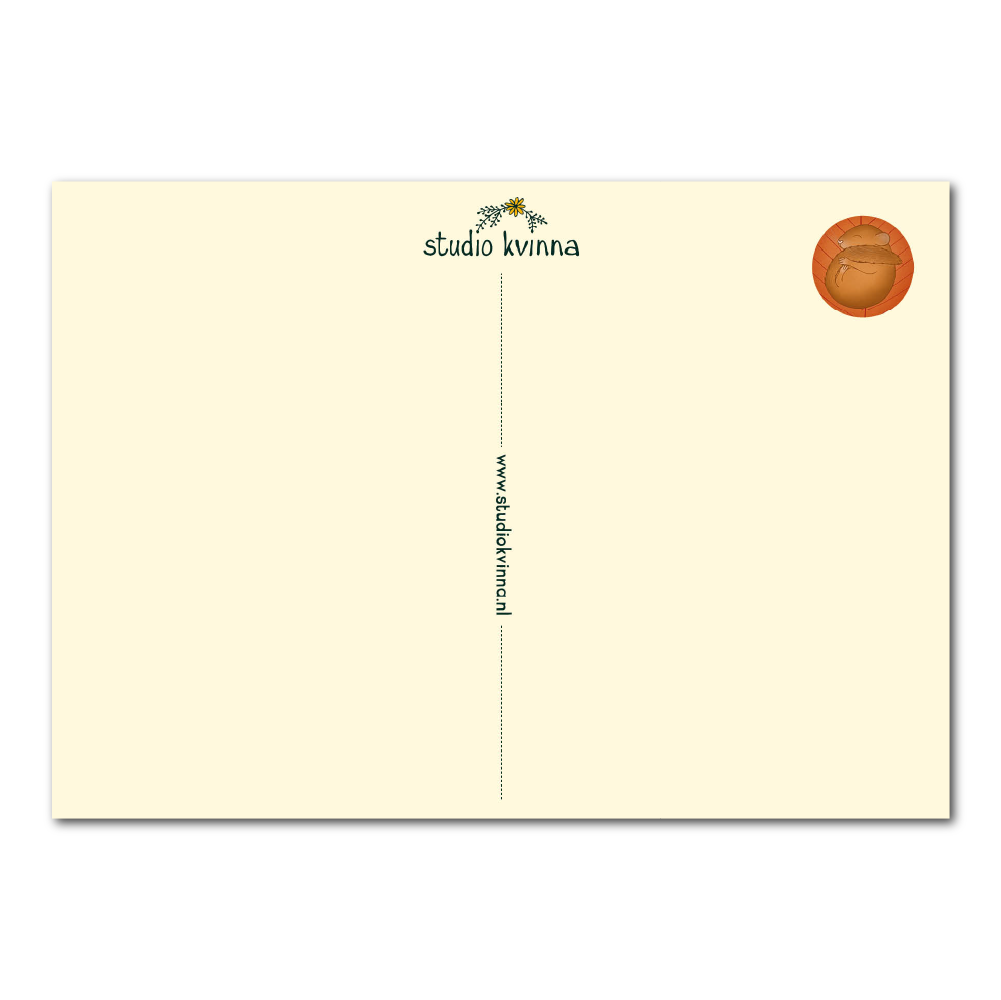 Slaapmuis op herfstblaadjes | Kaart