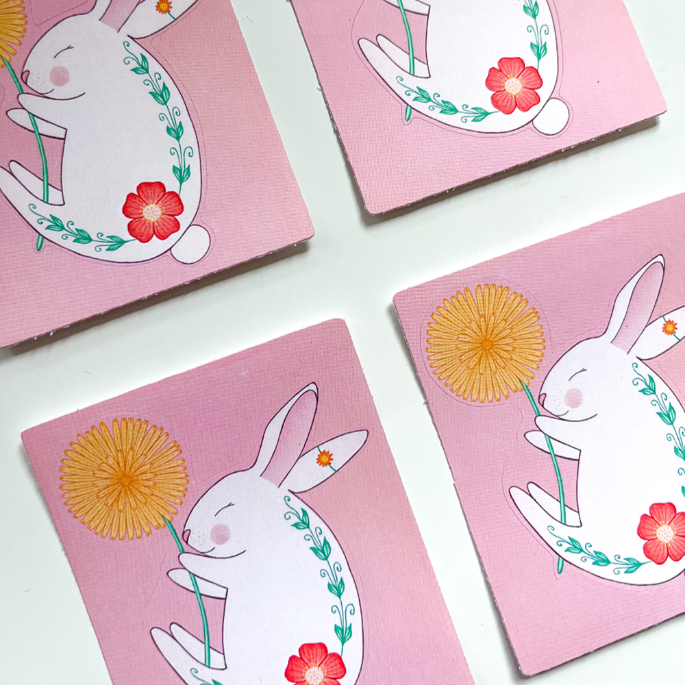 Slapend konijntje | Sticker