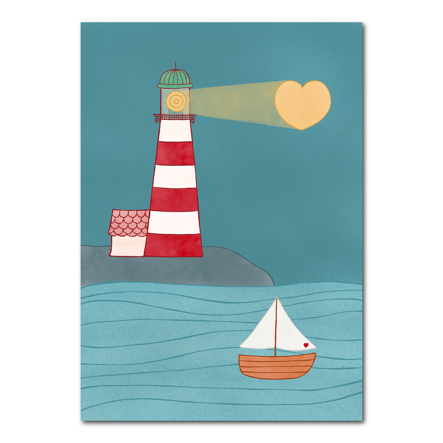Lighthouse heart | Card