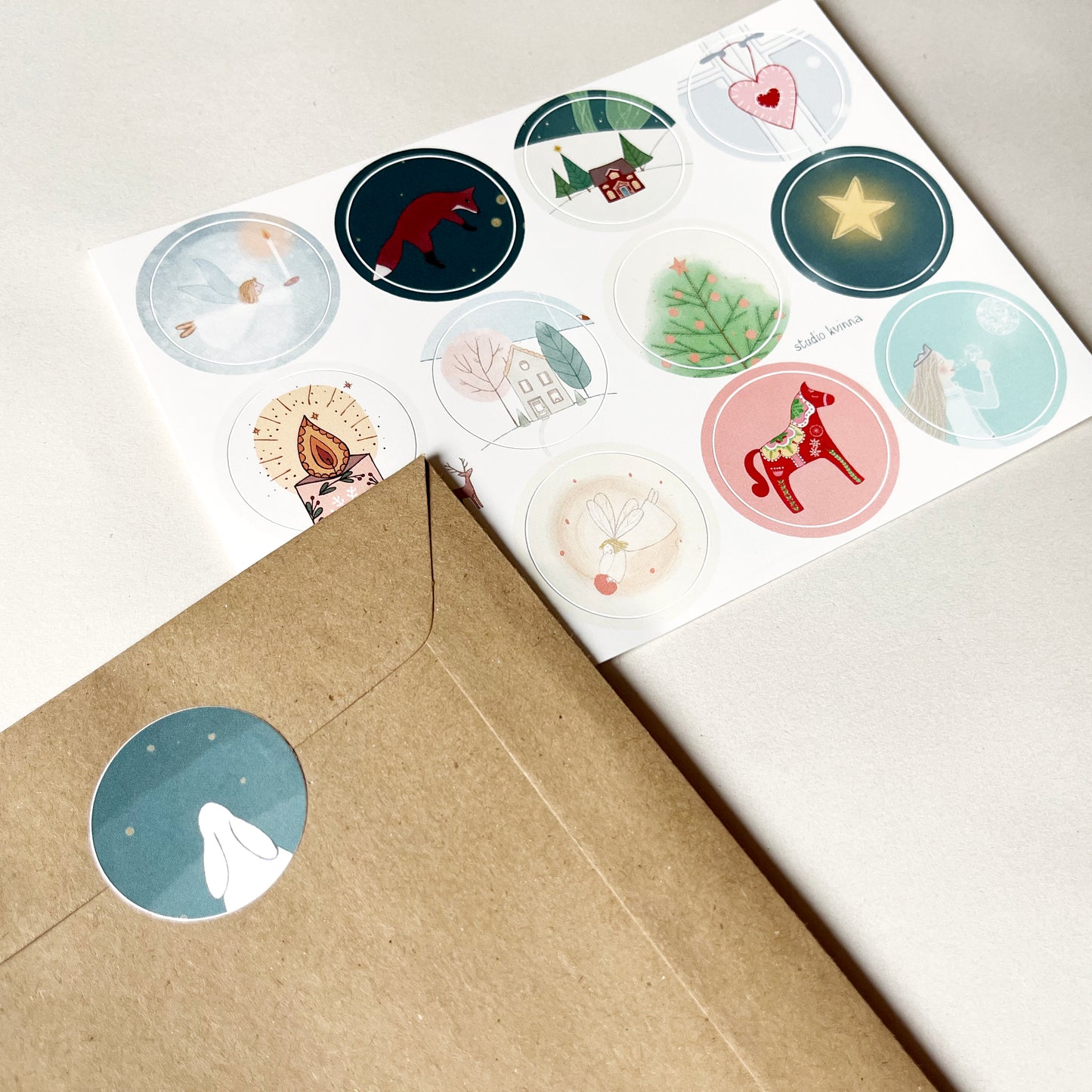 Stickervel kerst