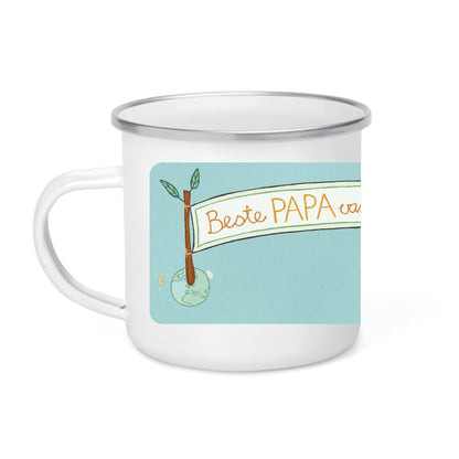 Beste papa emaille mok