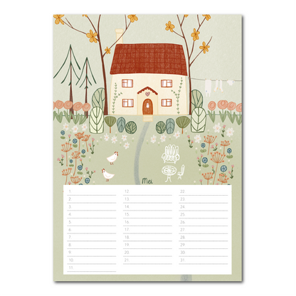 Camping birthday calendar