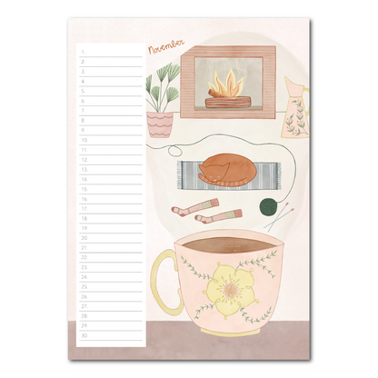 Camping birthday calendar