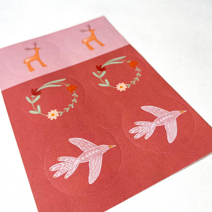 Nordic birthday stickervel