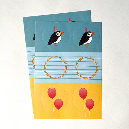 Zee-feestje stickervel