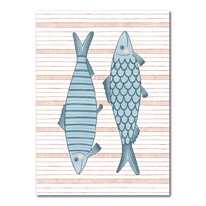 Scandinavië Kaartenset – Handgetekende Illustraties (Set van 5)