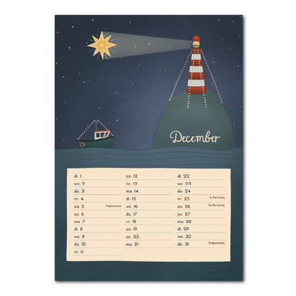 Muurkalender strand & Zee 2026