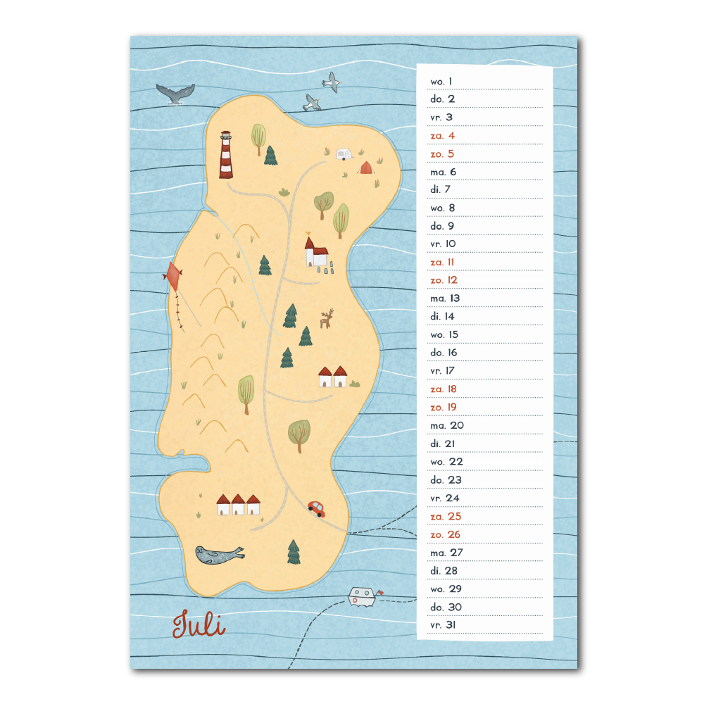 Muurkalender strand & Zee 2026