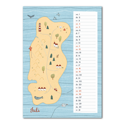 Muurkalender strand & Zee 2026
