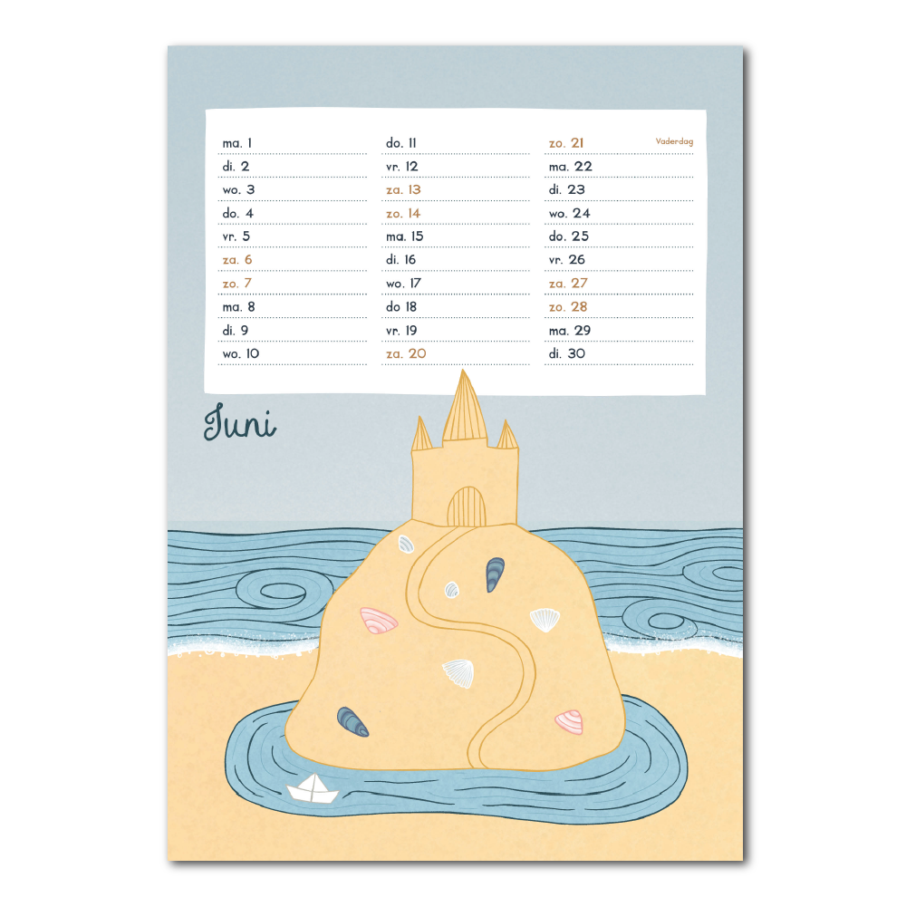 Muurkalender strand & Zee 2026