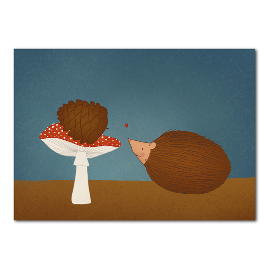 Egeltje met dennenappel | Kaart