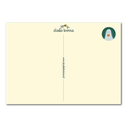 Spookje met pompoen | Kaart