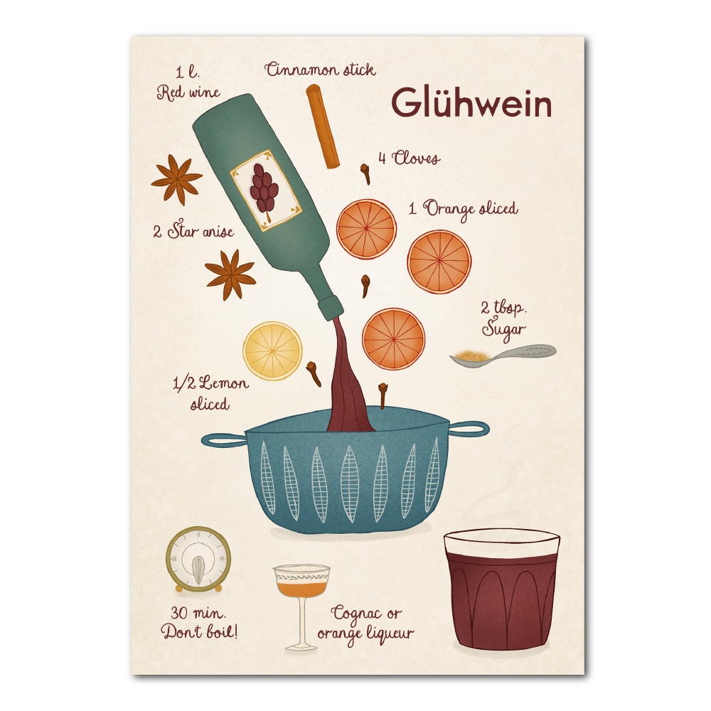 Glühwein recept | Kerstkaart