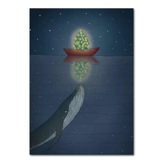 Walvis kerstboom | Kerstkaart