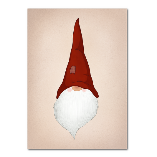 Scandinavische tomte | Kerstkaart