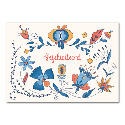 Gefeliciteerd | Kaart met bloemzaadjes