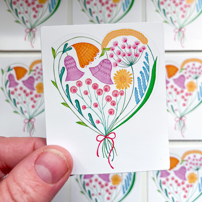 Hart van bloemen | Sticker