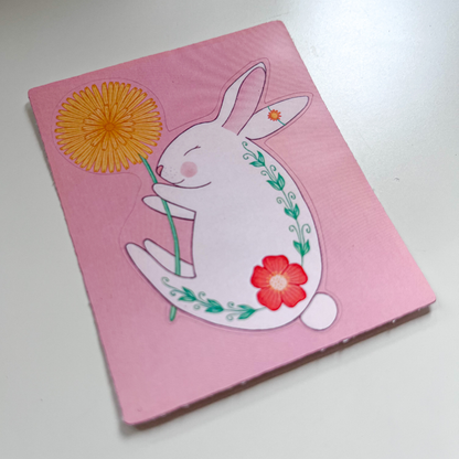Slapend konijntje | Sticker