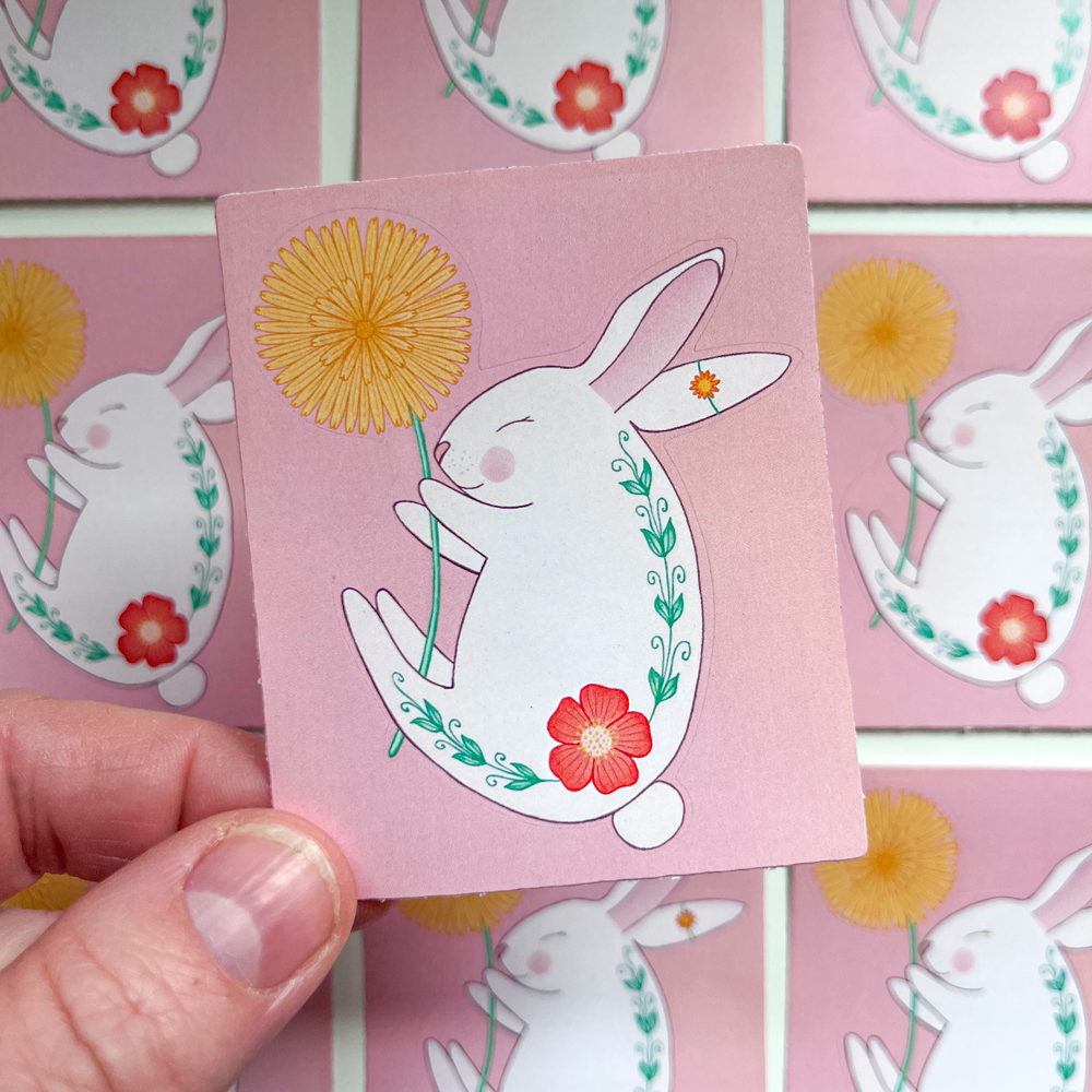 Slapend konijntje | Sticker