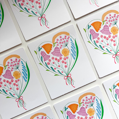 Hart van bloemen | Sticker