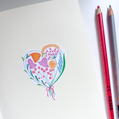 Hart van bloemen | Sticker
