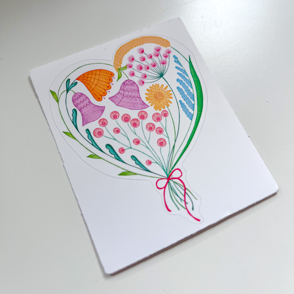 Hart van bloemen | Sticker