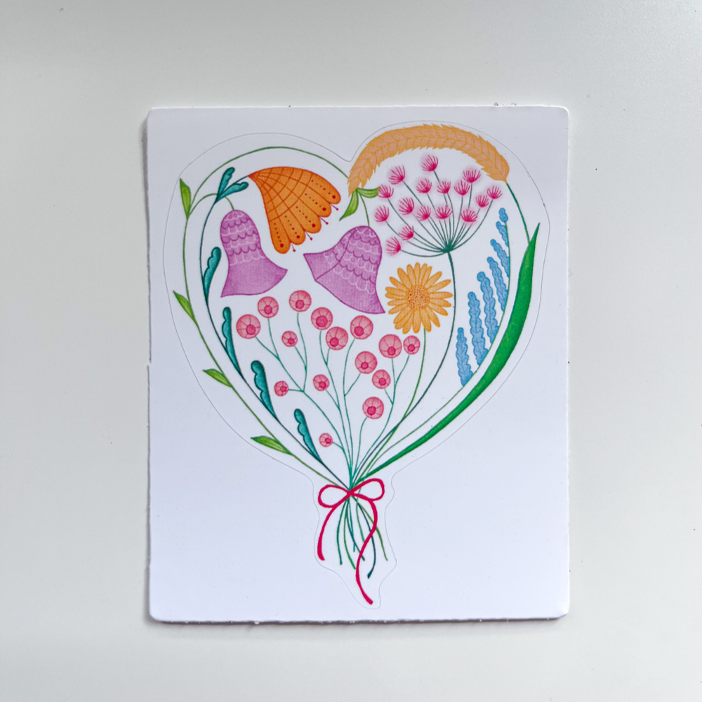 Hart van bloemen | Sticker