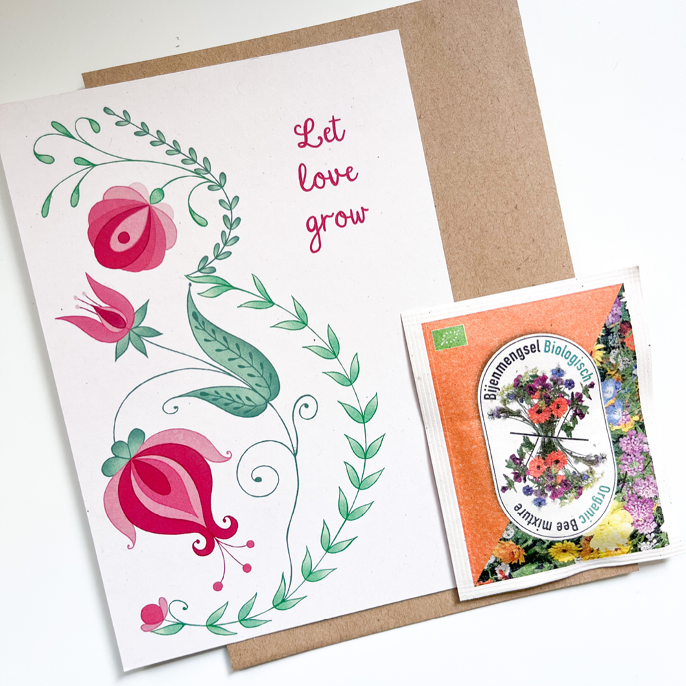 Let love grow | Kaart met bloemzaadjes