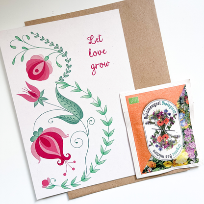 Let love grow | Kaart met bloemzaadjes