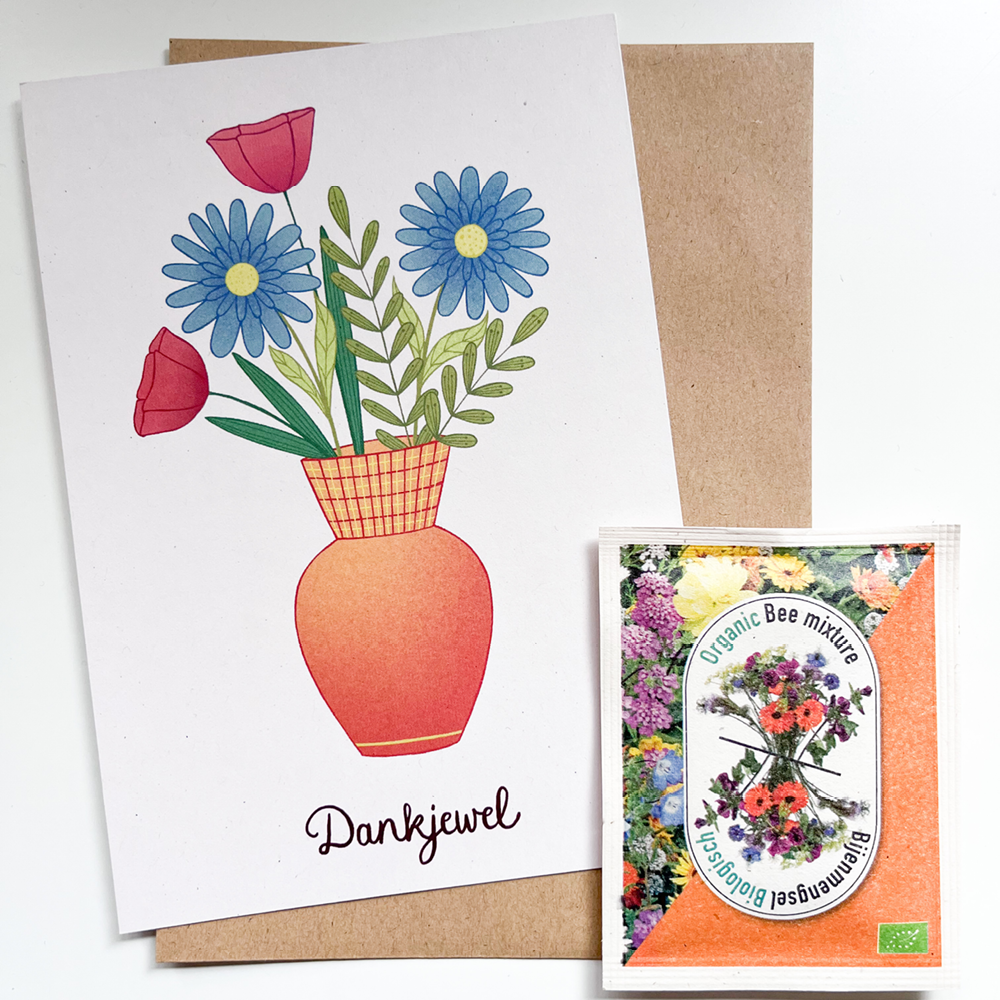 Dankjewel | Kaart met bloemzaadjes