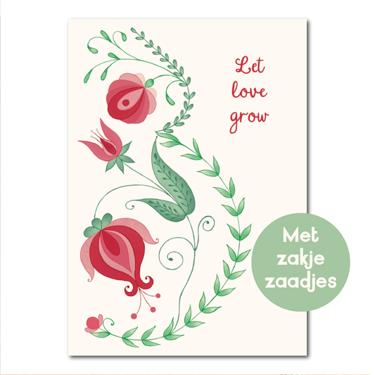 Let love grow | Kaart met bloemzaadjes