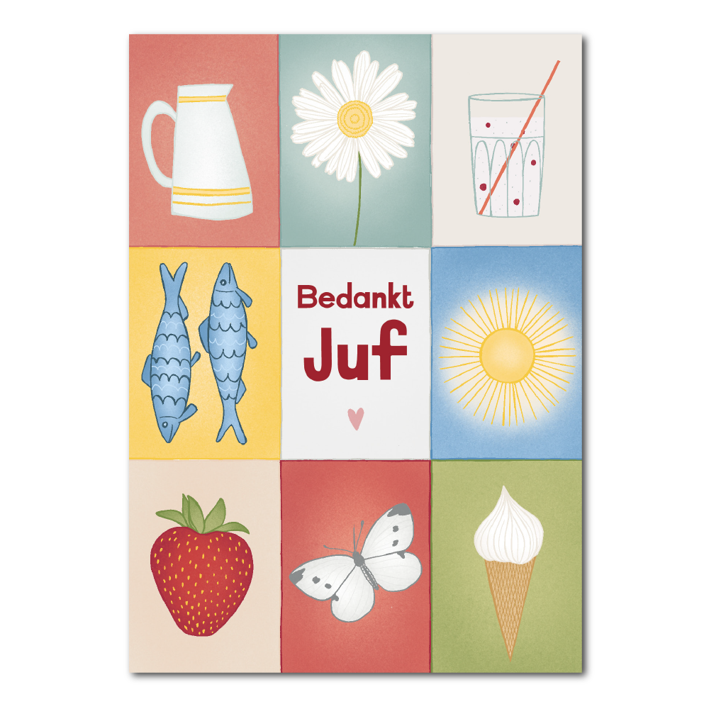 Bedankt juf - Zweedse zomer | Kaart