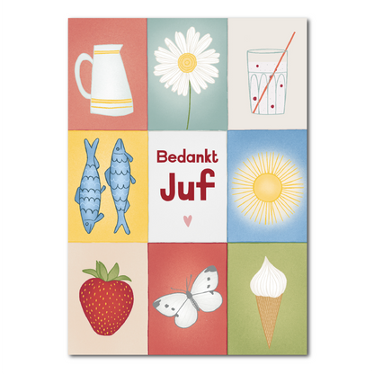 Bedankt juf - Zweedse zomer | Kaart