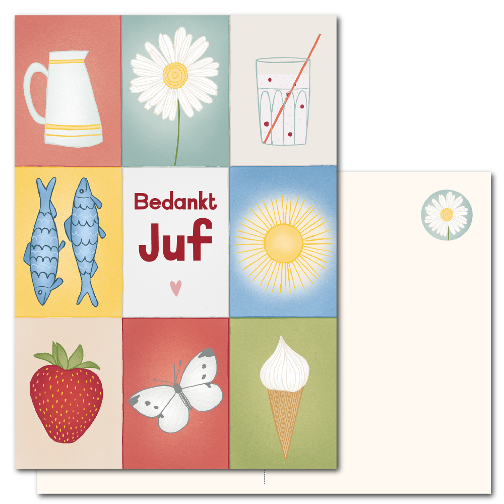 Bedankt juf - Zweedse zomer | Kaart