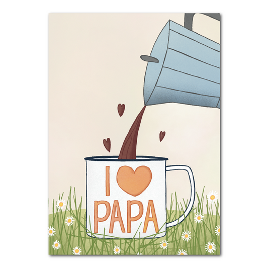 I ❤ Papa met fika | Kaart