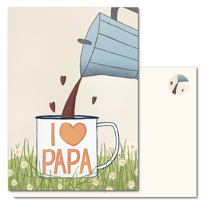 I ❤ Papa met fika | Kaart
