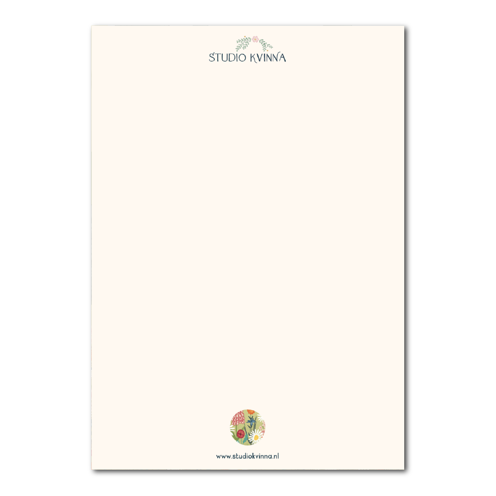 Zweeds huis met bloementuin | A5 print