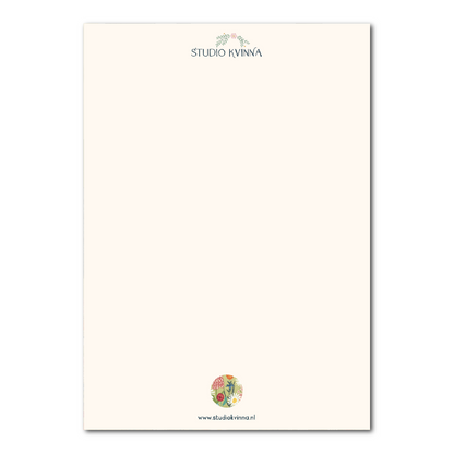 Zweeds huis met bloementuin | A5 print