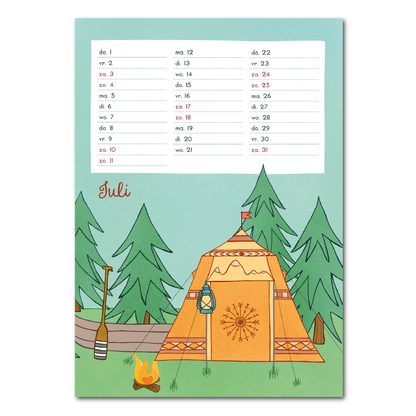 Geïllustreerde Zweden muurkalender 2027