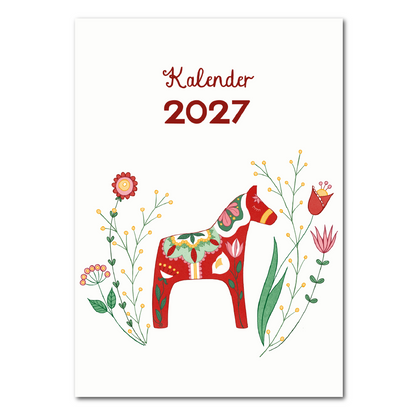 Geïllustreerde Zweden muurkalender 2027