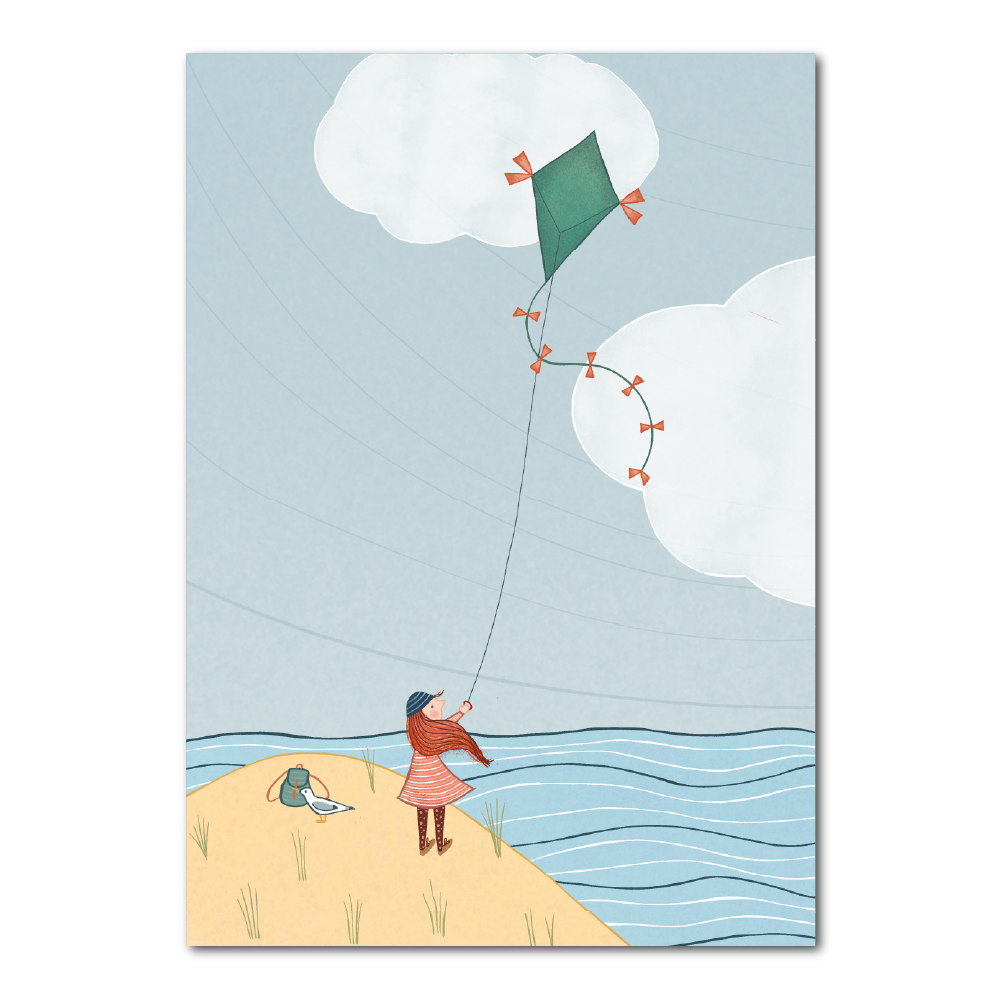 Vlieger in de wind | A5 print