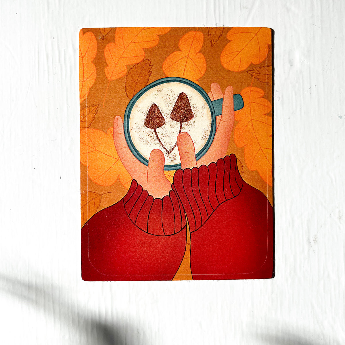 Herfstige cappuccino | Sticker