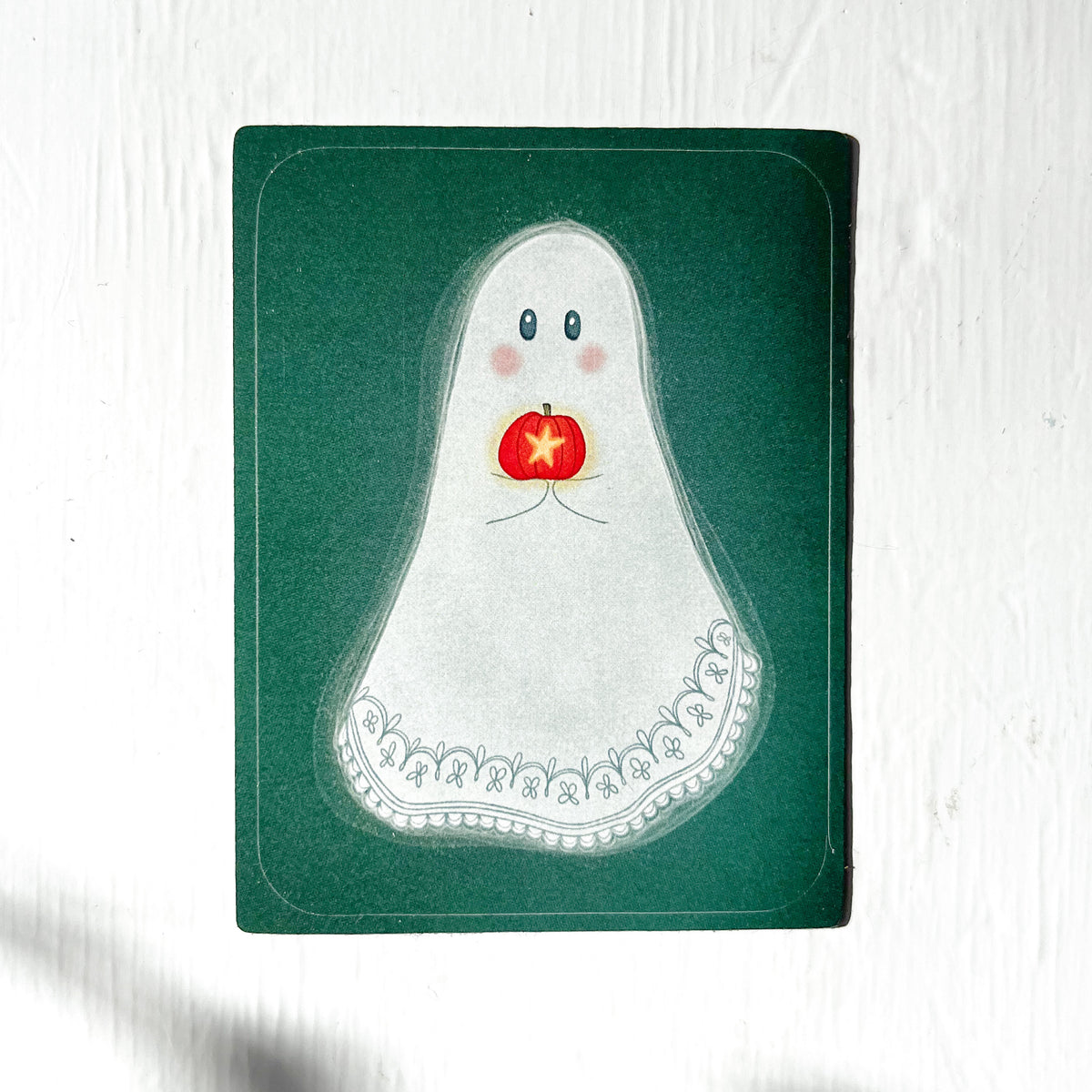 Spookje met pompoen | Sticker