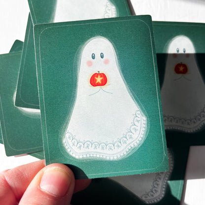 Spookje met pompoen | Sticker