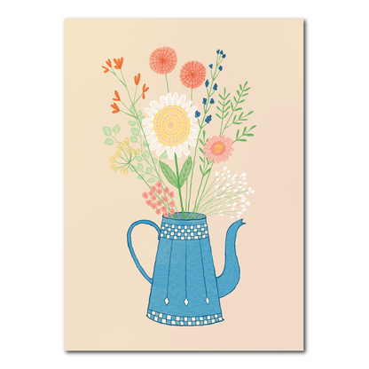 Bloemenkaartenset – Handgetekende Ansichtkaarten (Set van 5)