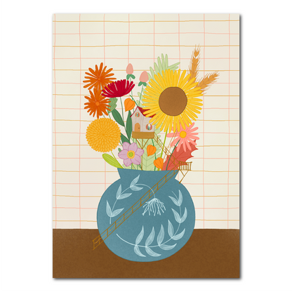 Bloemenkaartenset – Handgetekende Ansichtkaarten (Set van 5)