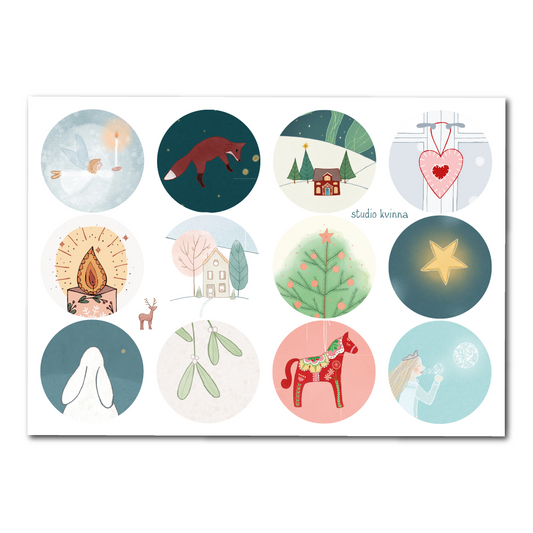 Stickervel kerst